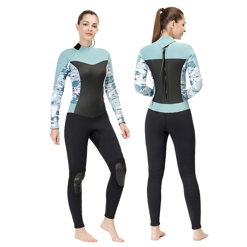 Hot Sale Full Body One Piece Tight Neoprene 4/3 Long Sleeve Freediving Snorkeling Women Diving Wetsuit
