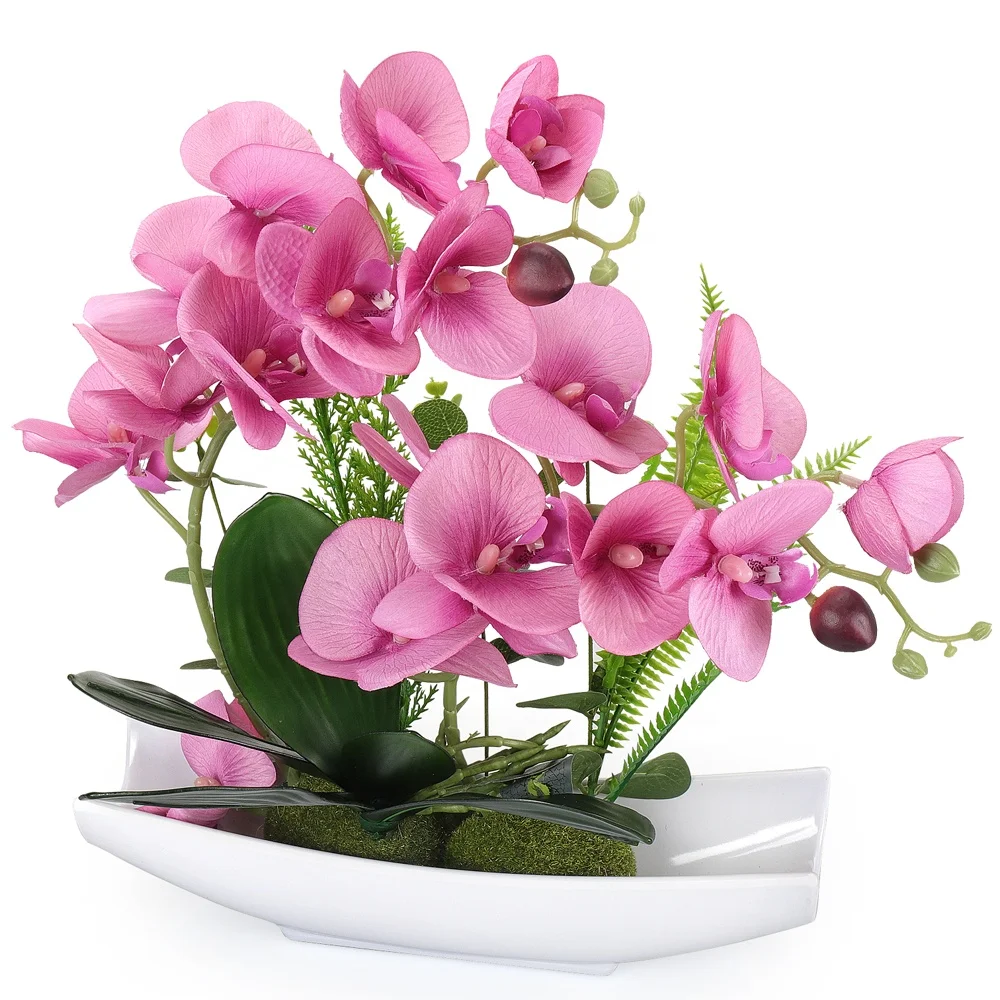New product 2019 real touch phalaenopsis orchids  for home decor