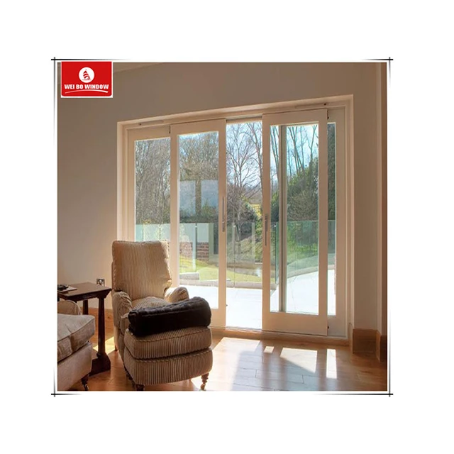 PVC double glass grills type design,balcony sliding door and window