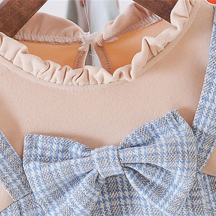 Cheap price baby dress spring autumn new fashion long sleeves dress casual round neck baby girls dress