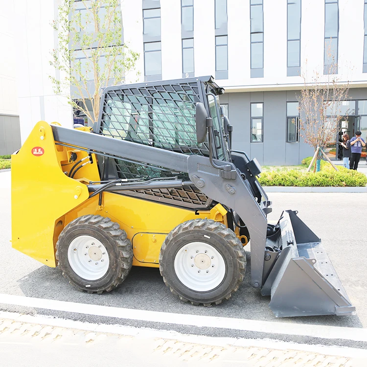 Hot Sale Small Four-Wheel Dual-Drive Diesel Electric Hydraulic Skid Steer Loader With CE Certified