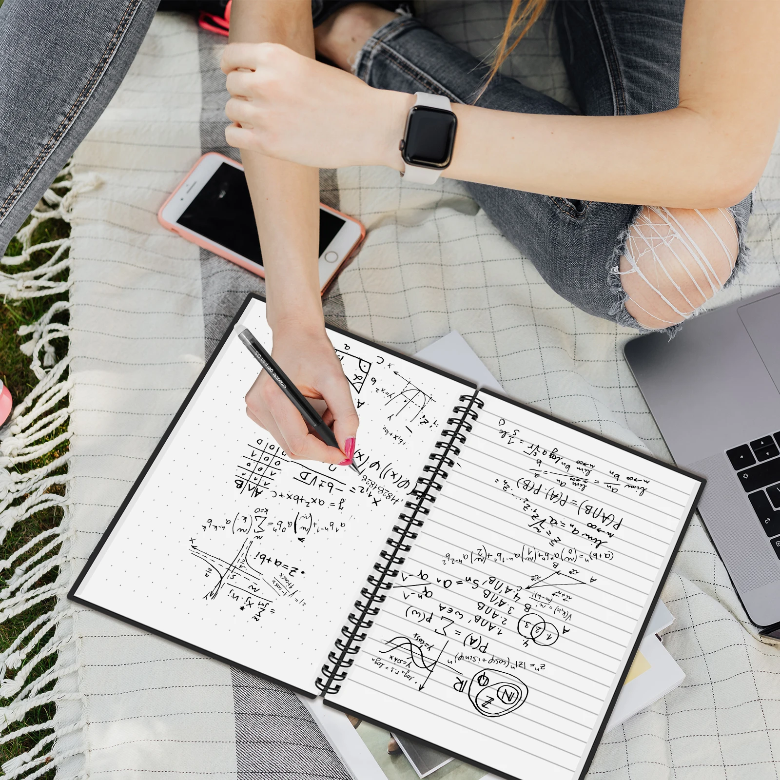 hardcover notebookStudents Rocket Book B5 Size Hot and Wet Erasable Reusable Writing Smart Notebook