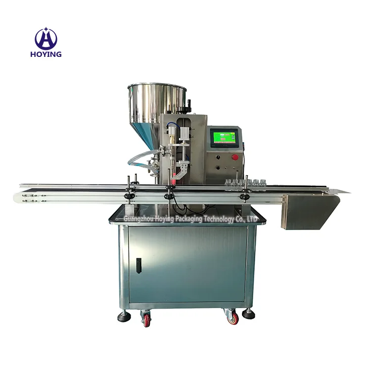 Automatic Pneumatic Piston Pump Dispenser 1 Nozzle Cosmetics Conveyor Skincare Cream Filling Machine Production Line