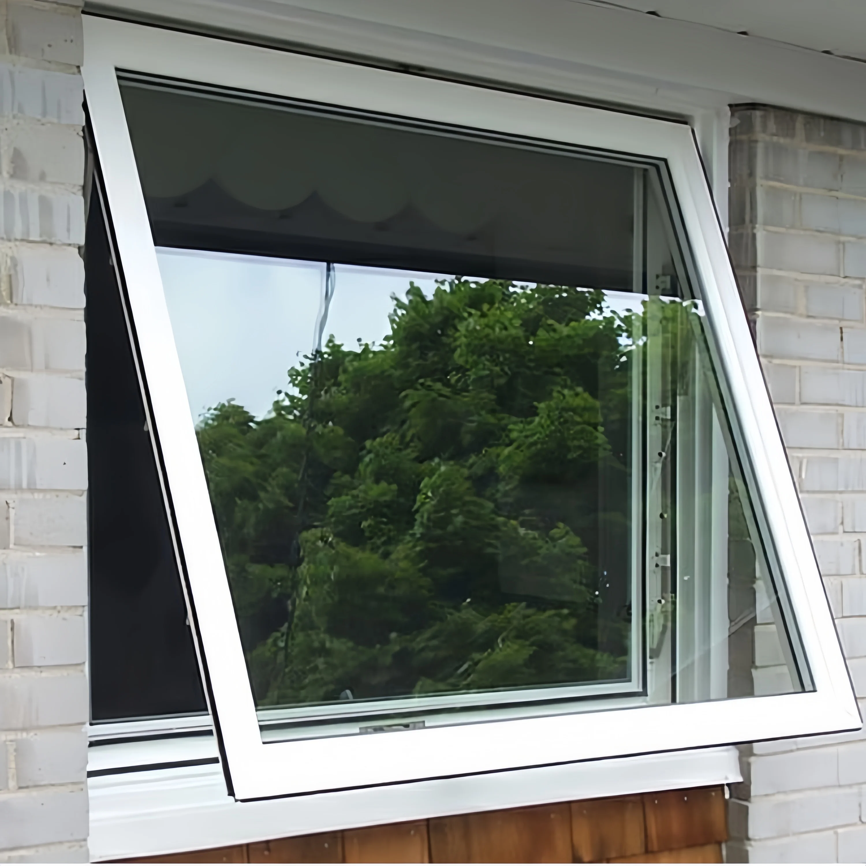 Customized Aluminum Chain Awning Window Double Glazed Glass Aluminum Swing Tilt and Turn Window Push Out Flip up Window for Sale