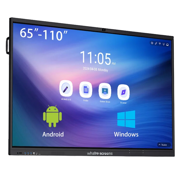 55 65 75 86 98 Inch Interactive Smart Flat Digital Board Electronic Whiteboard LED 75 Inch Panel