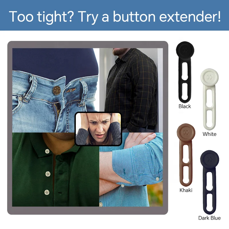 Wholesale Gadgets Rigid Plastic Accessories for Clothes Button Garment Accessories Denim Button Extender Shirt Button Extenders