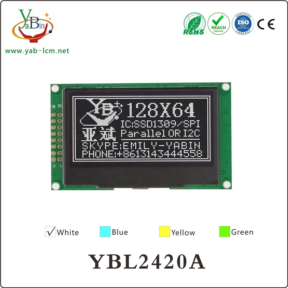 2.42 inch 128X64 Monochrome Oled Display Panel