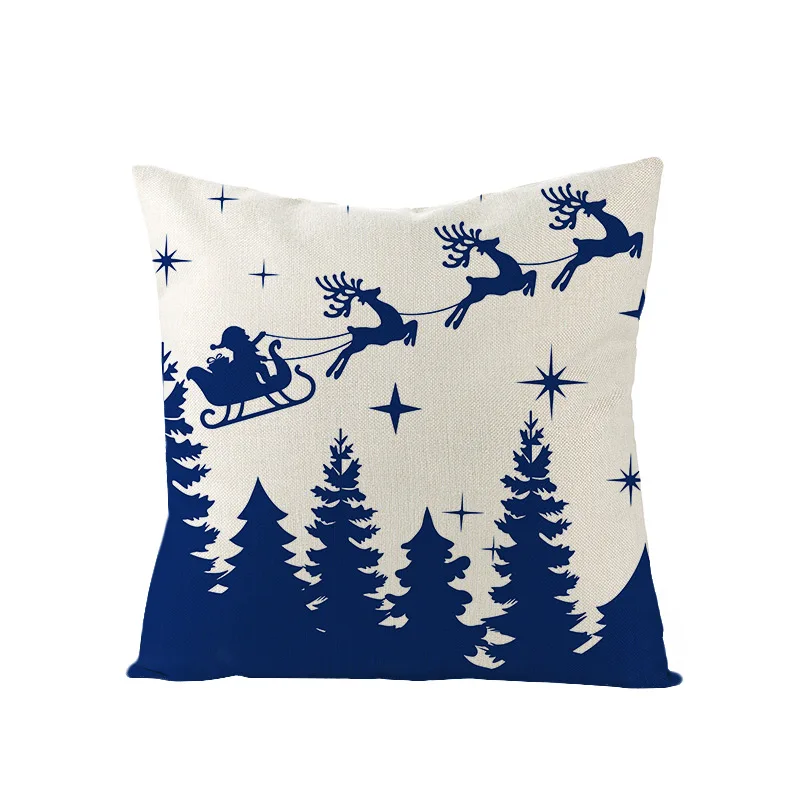 2023 Christmas Decoration Cushion Elk Textile Furniture Ornament Christmas Tree Pillowcase