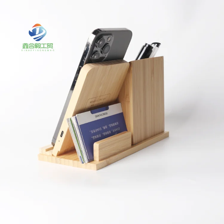 Customized Wooden Card Base Desk Business Card Display Stand Wooden Card Holder Wood Product