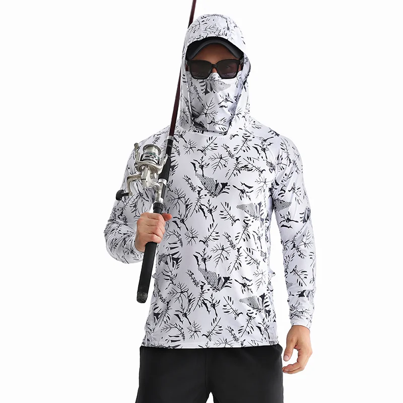 SBART Sun Protection Fishing Suit Breathable Sublimation Printing Quick Drying  Ice UPF50+UV Protection Summer Fishing Hoodie