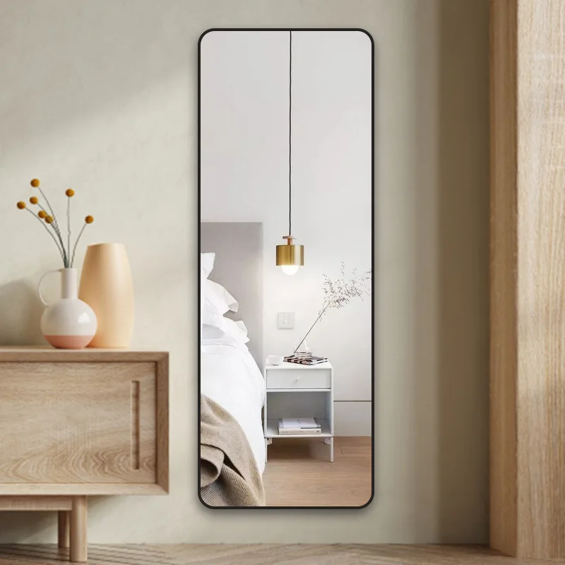 European Style Full-Length Standing Mirror aluminum alloy Frame Bathroom Home Decor  Wall Floor Full Body Long Mirror miroir