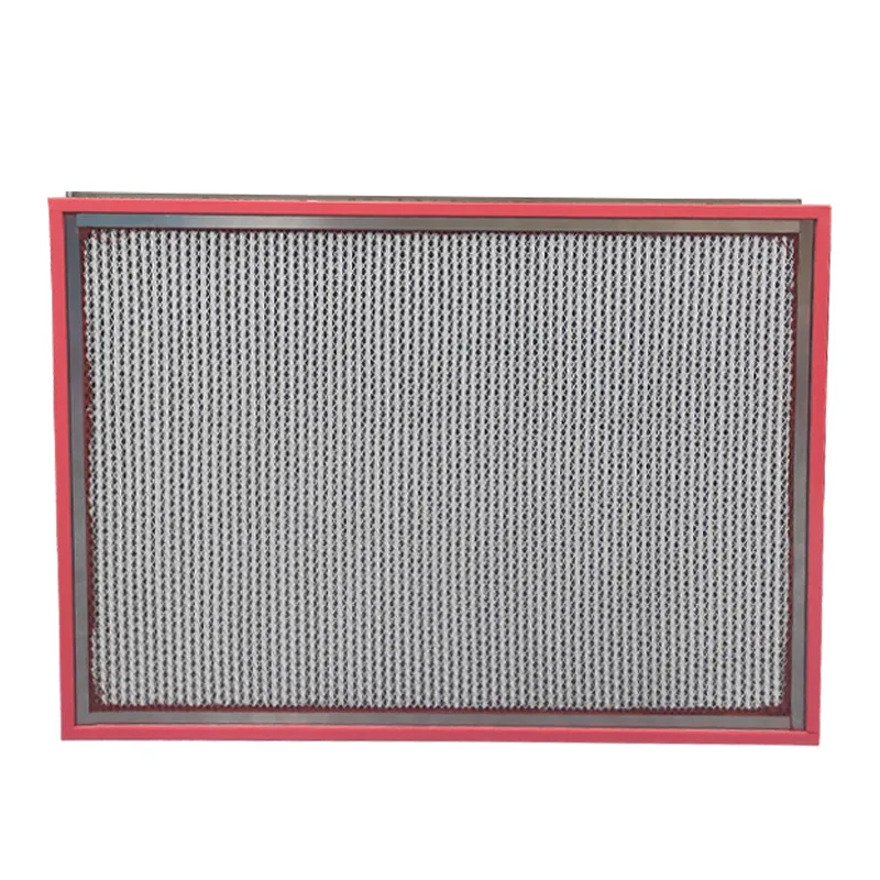 Pleat Hepa High Efficiency Air For Ventilation System Anti-high Temperature Filter H13 H14