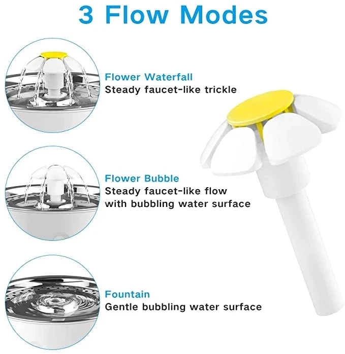 Automatic Electric Water Motor With Led Swan White New Drinking Pet Watee Fountain
