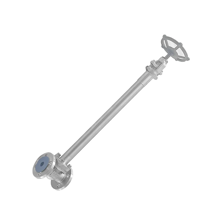 Кованый Стальной Шаровой температурный затвор, сверхрасширенный стержень 0,5 м F304l, встраиваемый фланцевый затвор