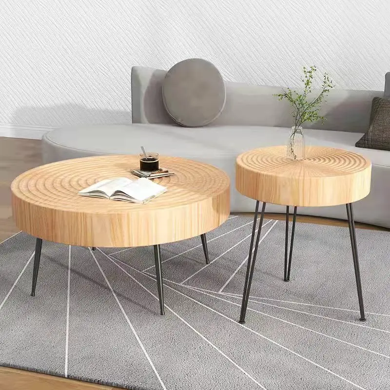 Modern solid wood Japanese small tea table living room tea table stool