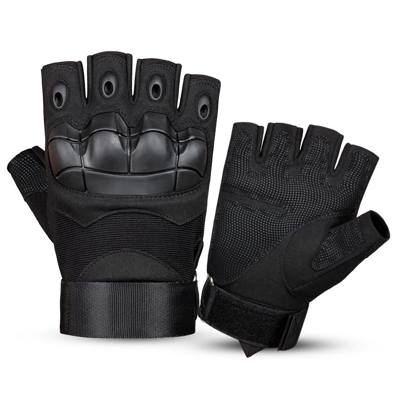 Synthetic Leather Hard knuckle Protective Police Equipment Military Tactical Hunting Shooting Gloves