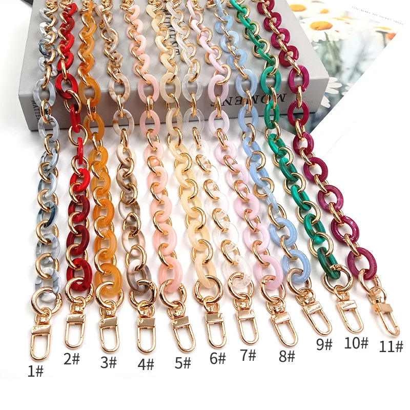 Fashion Street Wear Mobile Telephone Phone Case Chain Portable High Quality Colorful Acrylic Charm Phone Strap