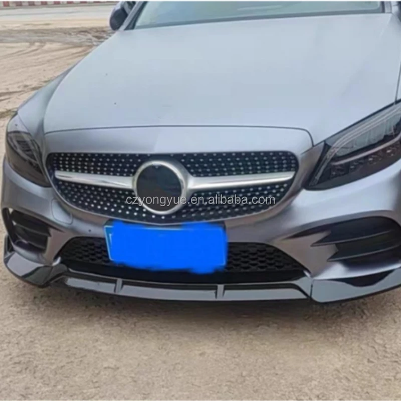 Front Spoiler Front Bumper Lip Front Lip for Mercedes BenZ C Class W205 2015-2018