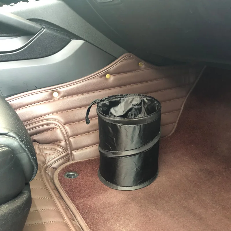 Foldable Pop-up Bucket Oxford Cloth Car Trash Can Multifunctional Vehicle Garbage Can for Car