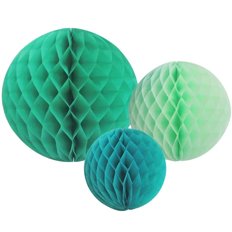 wholesale 2021 Colorful Set Tissue Paper Honeycomb Balls Paper supplies decoration kit different size
