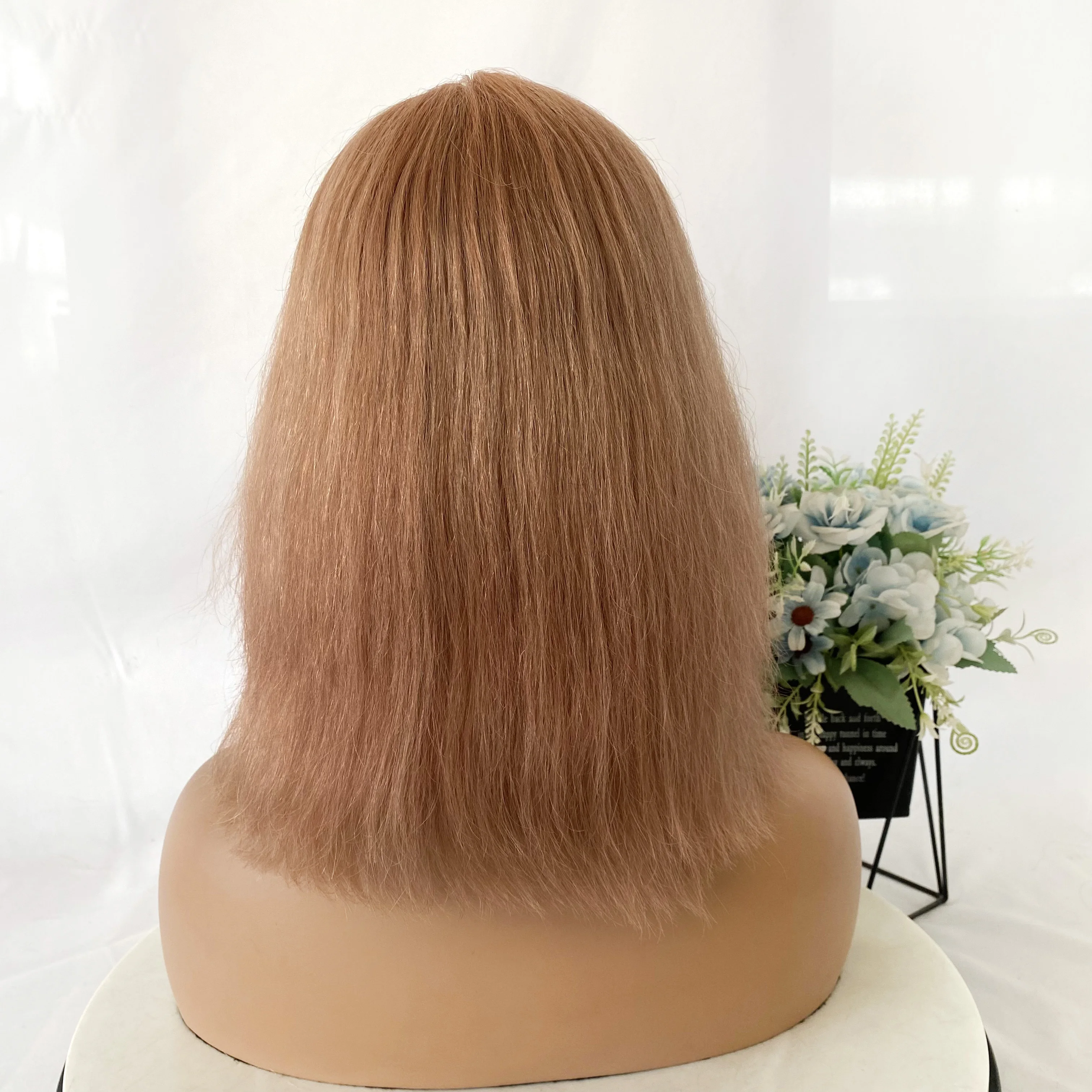 wholesale 100%Natural Virgin human hair wigs With silk straight weave short hair wigs