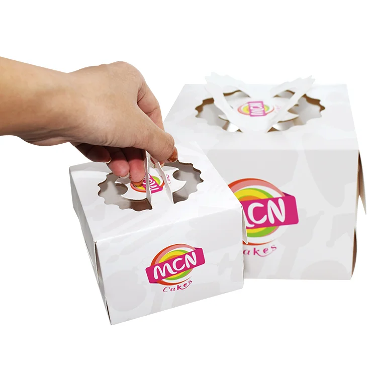 Factory Wholesale Customized Logo Cheap Baking Cake Paper Packaging Boxes for Baking Cakes Donuts Hamburgers Sandwich
