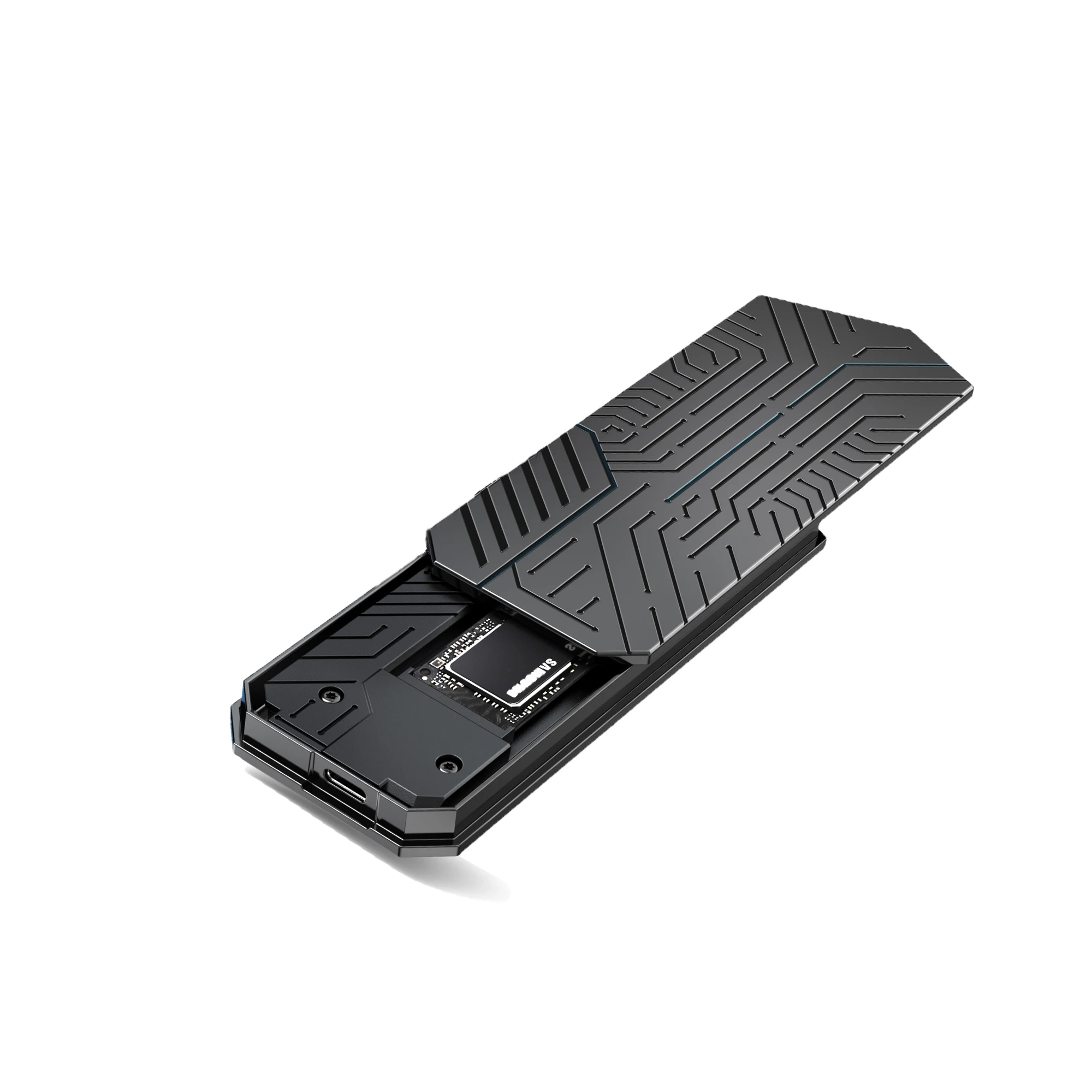 NVMe NGFF Dual Protocol M2 SSD Enclosure Aluminum SSD Disk USB3.2 Gen2 10Gbps Speed Support 12TB Colorful RGB Casing