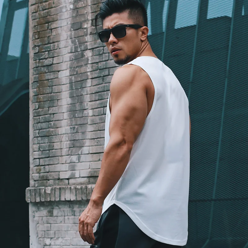 
Custom Men Fitness Vests Polyester Gym Men Fitness Wear Cheap Gym Tank Tops For Sale 