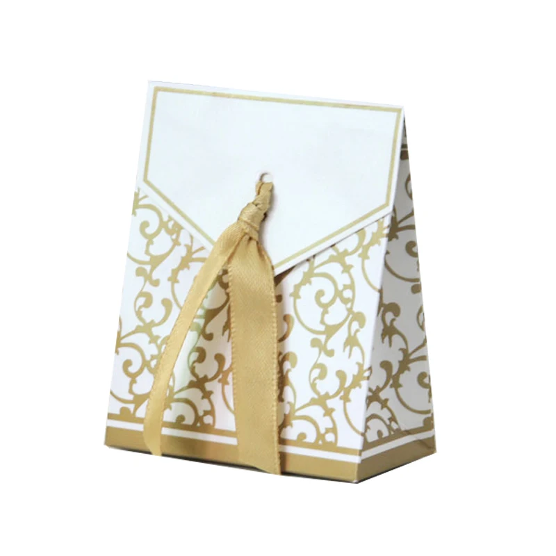 Wholesale Homemade Wedding Favor Chocolate Ribbon Decoration Gift Candy Box Wedding Gift Party Favor Holiday Paper Packaging Box