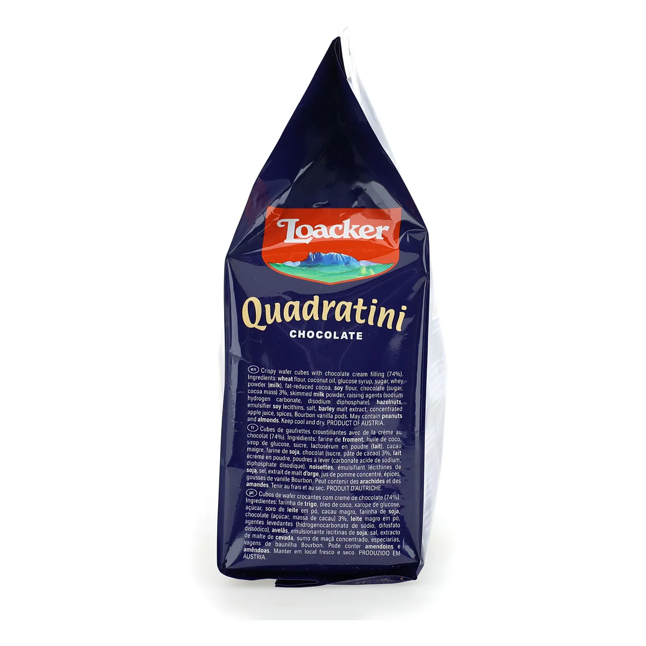Deluxe Loacker Quadratini - 250g X 18 Rich Chocolate Squares - Satisfy Your Chocolate Cravings in Style