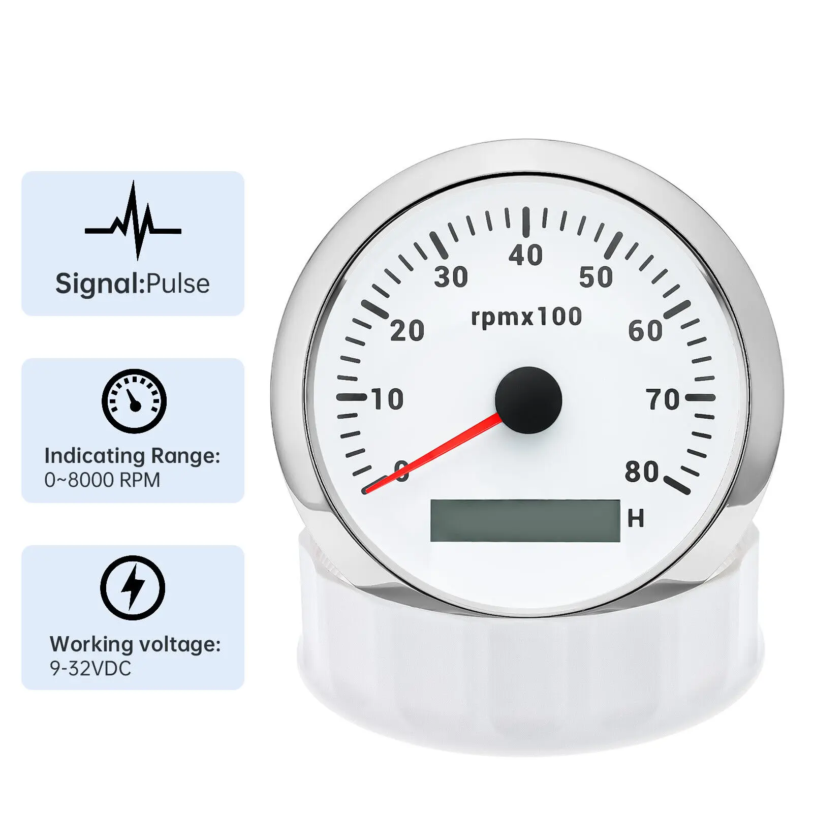 85MM GPS Speedometer 160MPH&85mm Tachometer 8000RPM Gaugefor Boat Car Truck ATV
