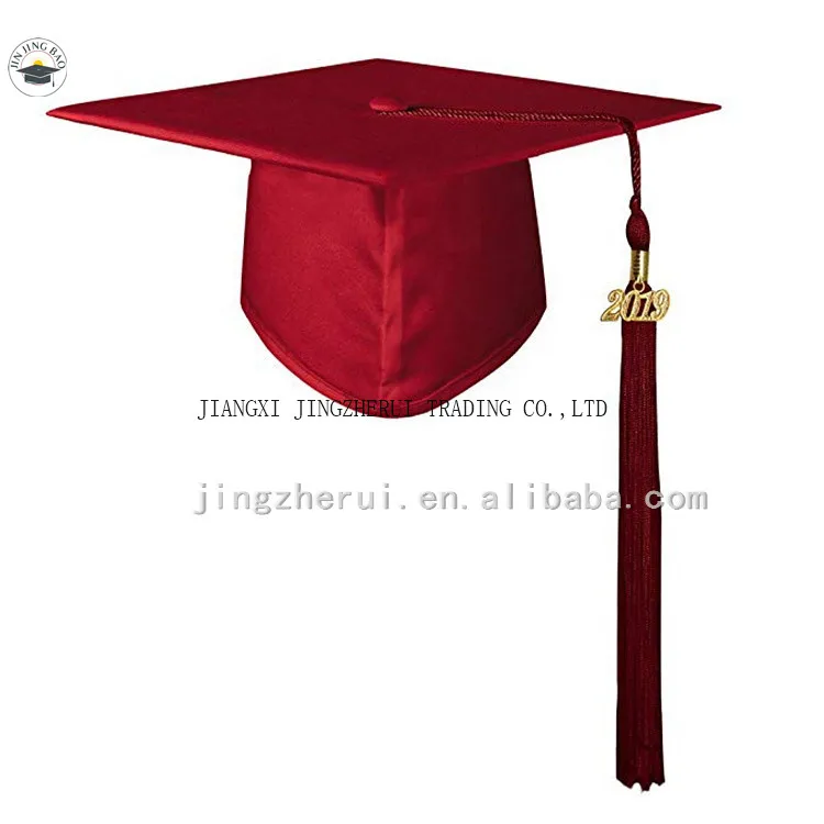 2022 Student Graduation Hat Wholesale Best Quality Gown Caps Adult Gradation Cap with Tassel and Charm