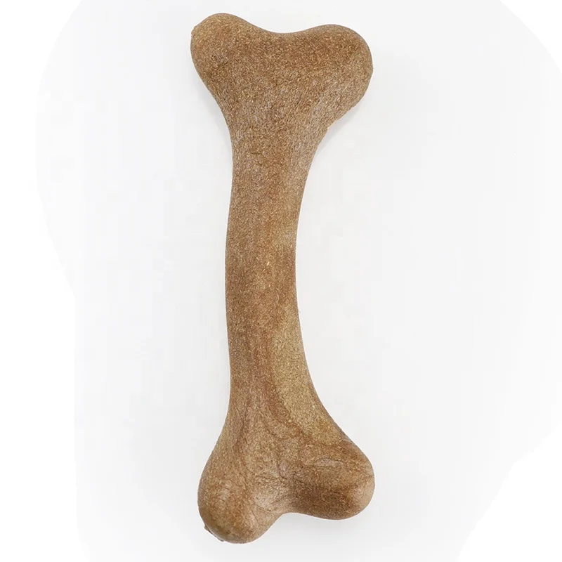 
Wholesale Strong Safety Durable Interactive TPR Nylon Cleaning Beef Flavor Dog bone Toy dog toothbrush toy Pet Suppliers 