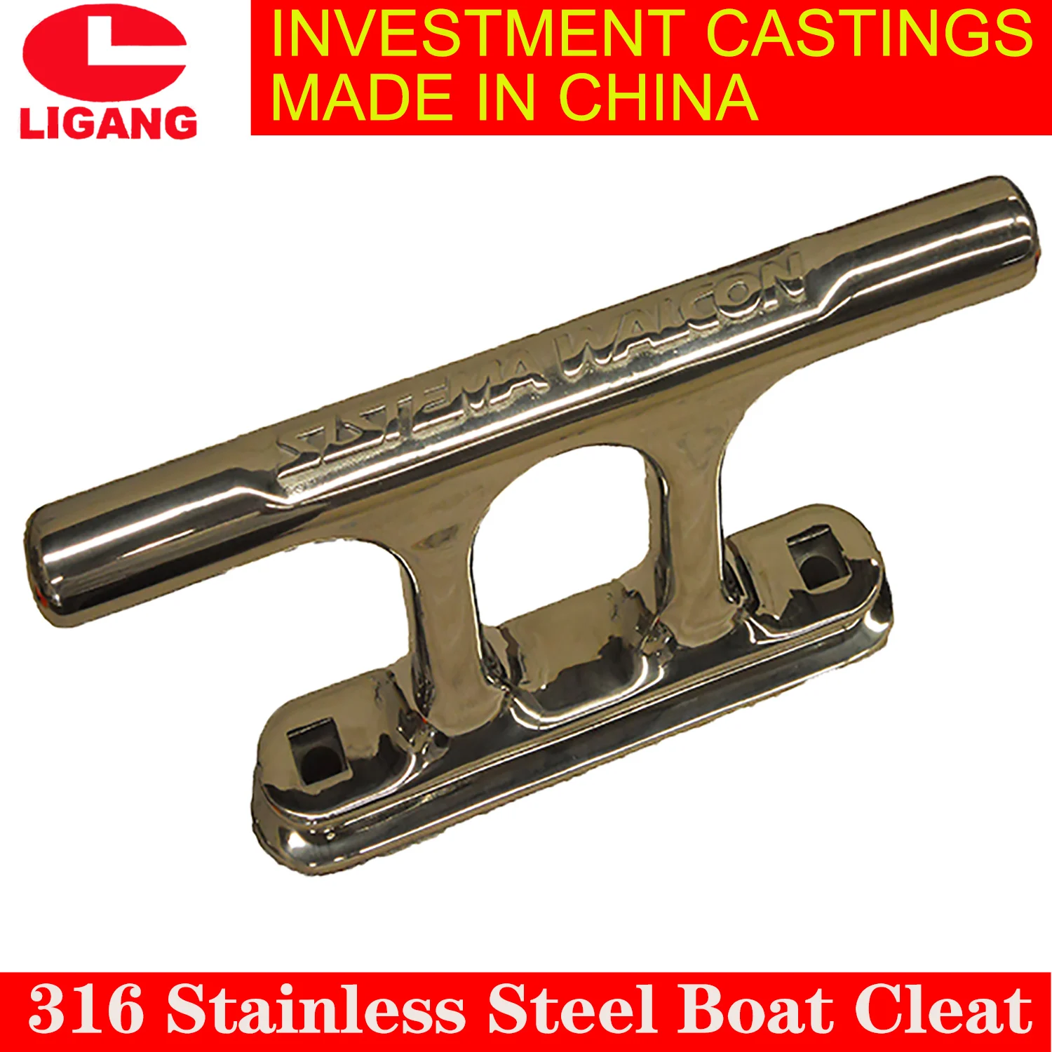 316L stainless steel marine hardware boat yacht  investment casting and mirror polished cleats and sun shade base