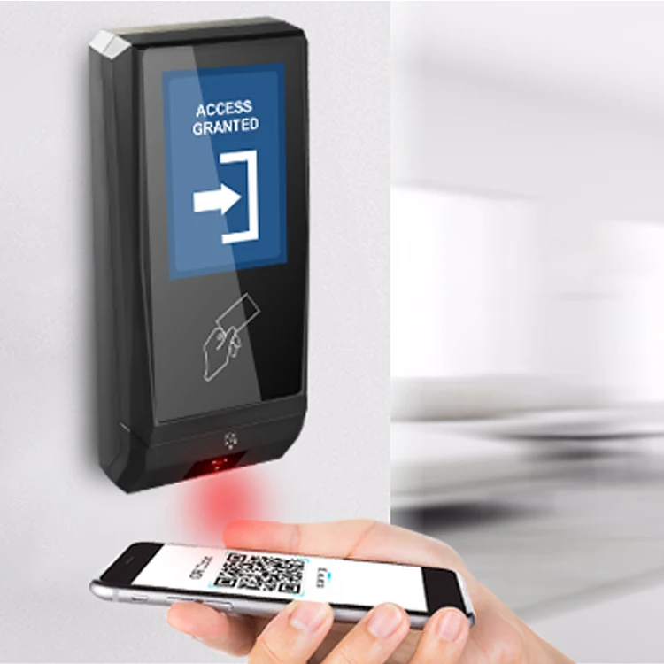 Cloud HTTP 1d 2d Qr + Nfc Rfid 13.56mhz Card Reader + BLE combined Reader With TCP/IP WG Rs485 for Access Control System