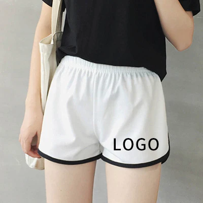 Летние велосипедные эластичные строченные повседневные хлопковые мягкие женские спортивные шорты с индивидуальным логотипом