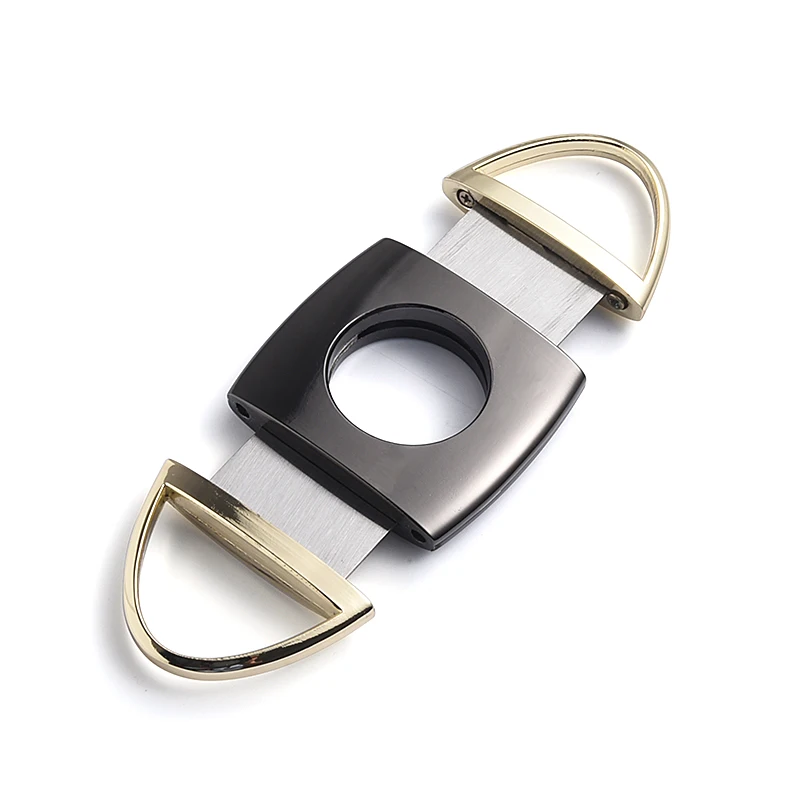 Stainless Steel Double Cigar Cutter Luxury Set Cigar Scissors Pocket Size Cigar Cutter