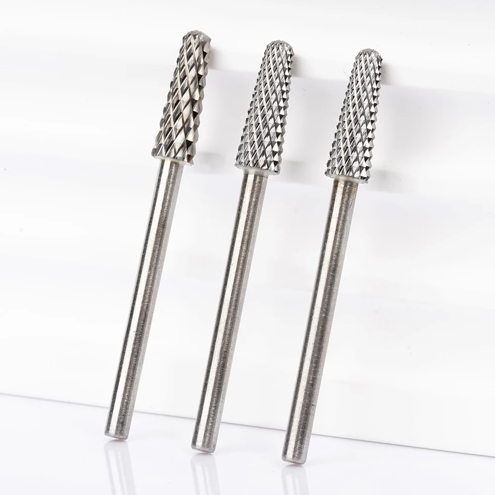 Small Umbrella Nail Drill Bit Safety Top Uncoated Medium Grit Fast Gel Remover Nail Gel Polish Off 3/32' Manicure Drill Tool