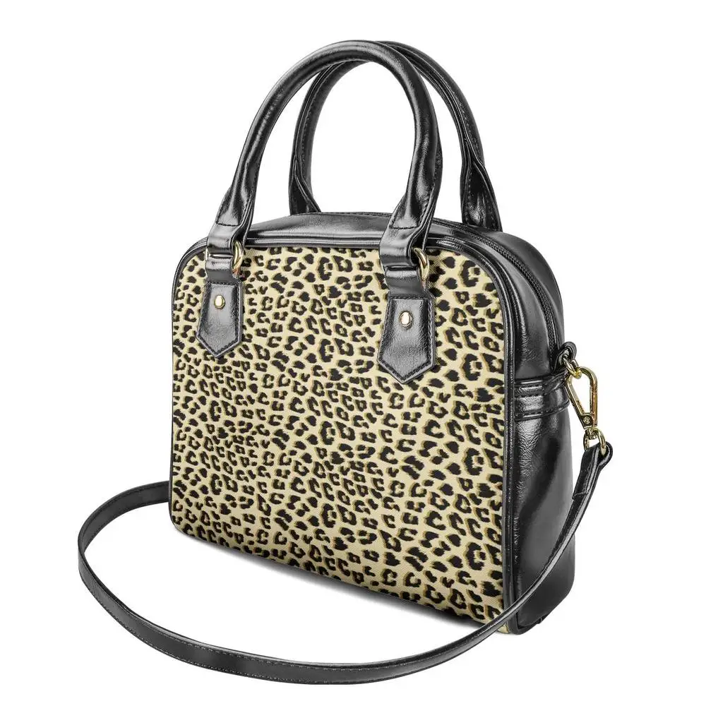 2023 Customized Fashion Leopard Printed Bag Ladies Women Shoulder Bags Pu Leather Tote Handbag Bag For Dropshipping