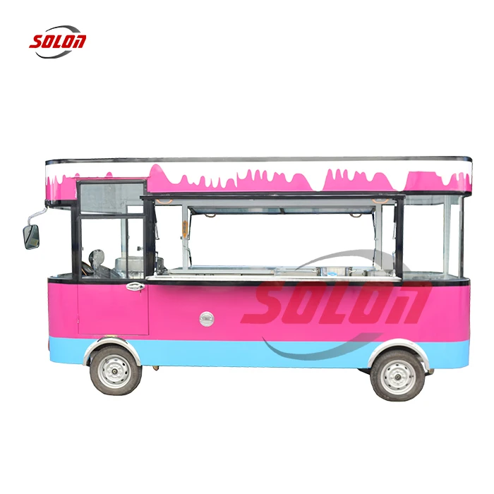 Mobile coffee van restaurant container fast food cart cooking catering trailer kiosk