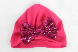 Newborn Baby Hat Cotton Bonnet Beanie Toddler Girls Hospital Shower Gift Caps with Sequin Bow M90923