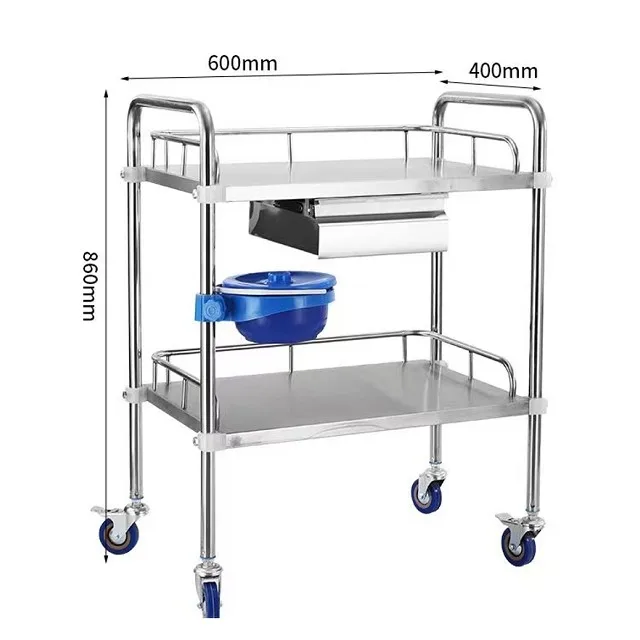 Medical Mobile Stainless Steel Instrument Trolley