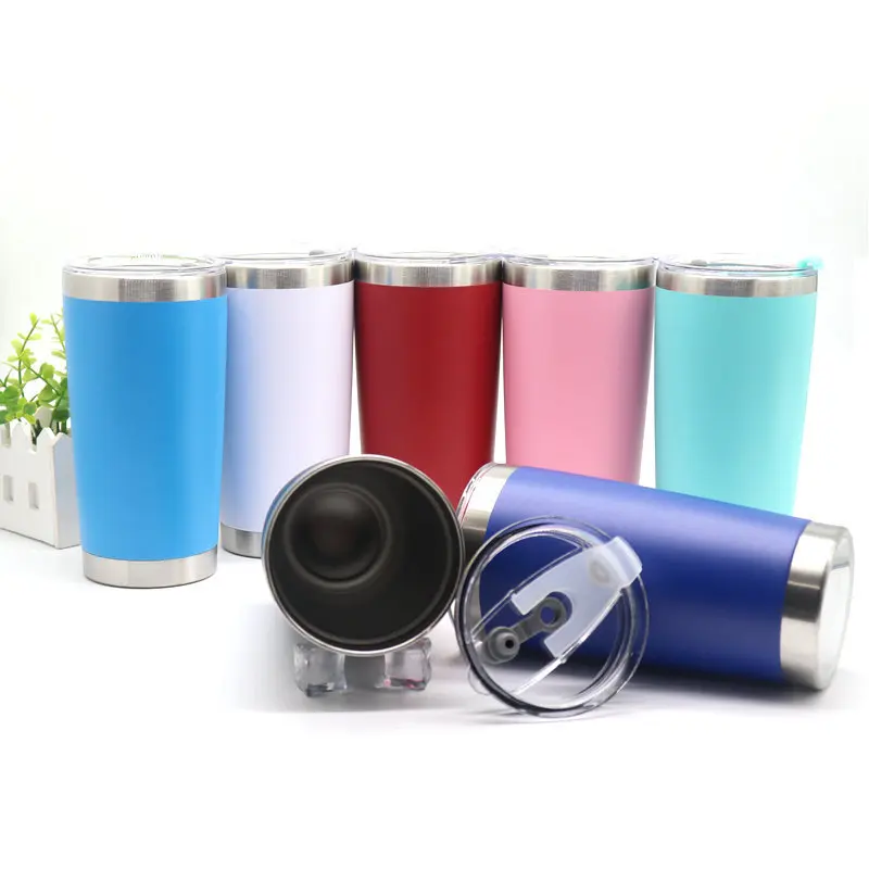 HDT 20 Oz Tumblers Custom Hot Cold Insulated Double Wall Wine Stainless Steel Tumblr Tumbler Cups Wholesale