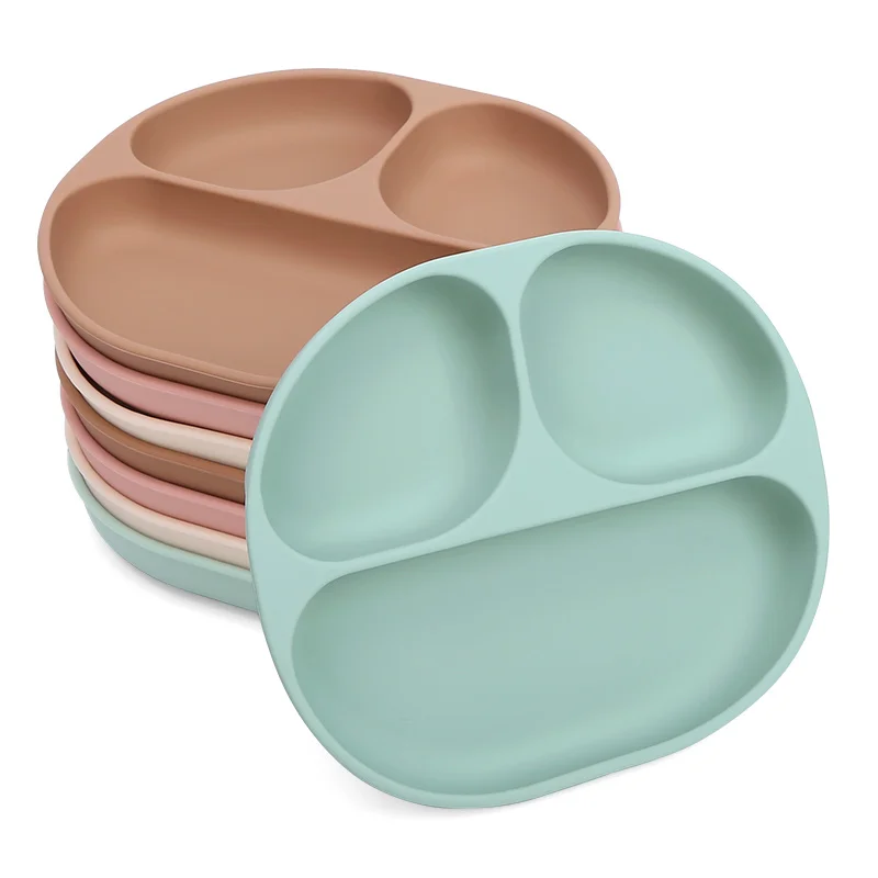 Customized Printed Tableware Kids Dining Dishes Plates Spoon Fork Bibs Baby Feeding Set