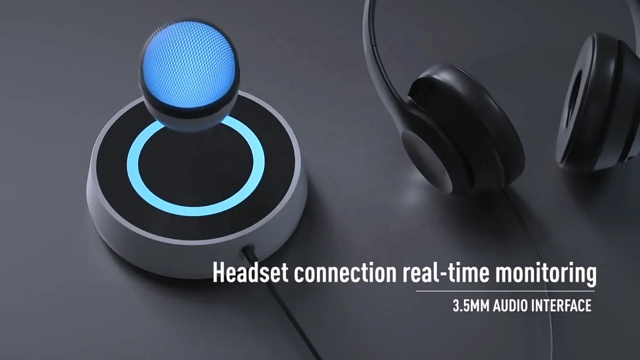 Magnetic levitation microphone professional anchor e-sports studio mic with mixer Suspended wireless charging maglev microphone