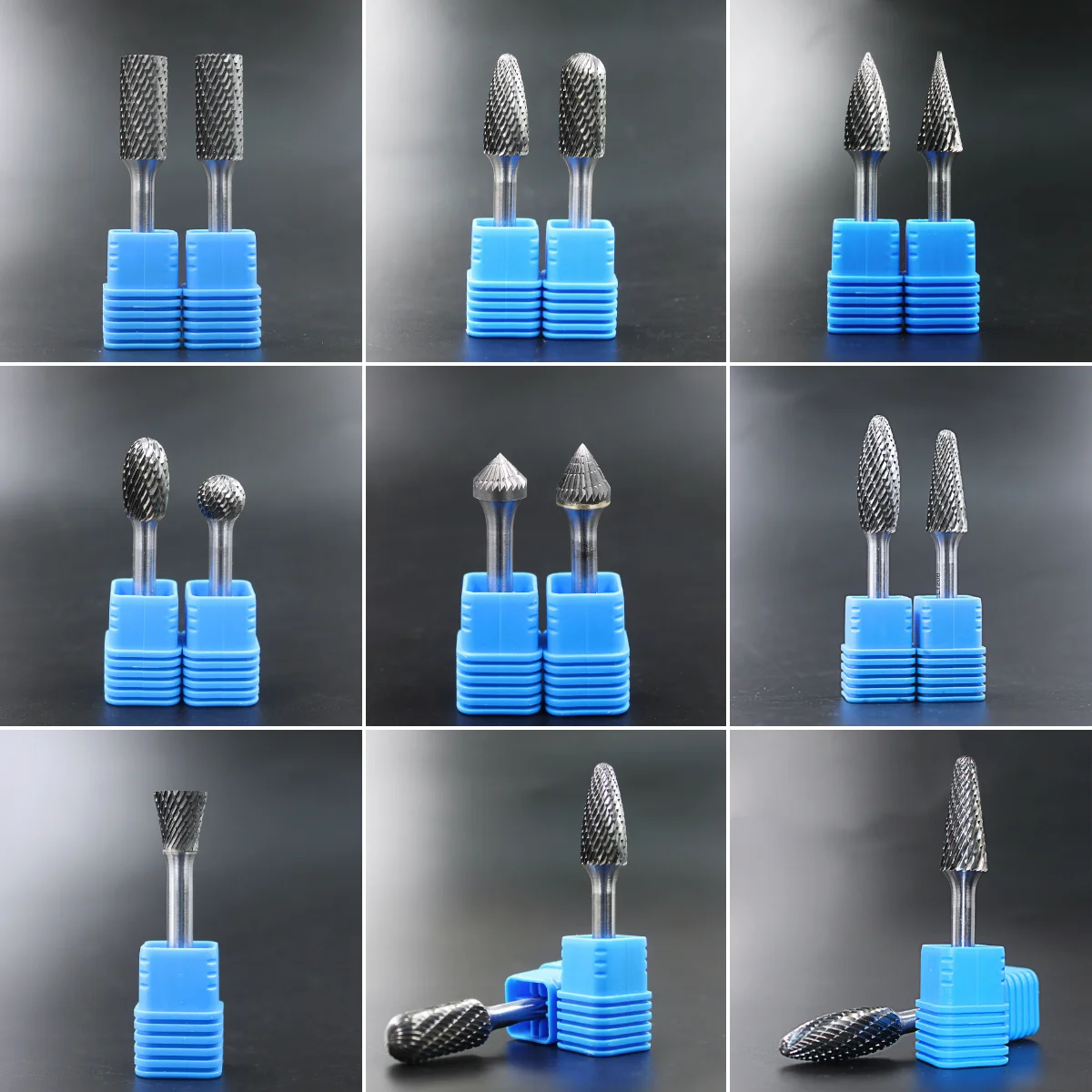 power tools 6mm 1/4inch Shank Diameter Double Cut Solid Cutting Tools Grinding Cutter Tungsten Rotary Carbide Burr