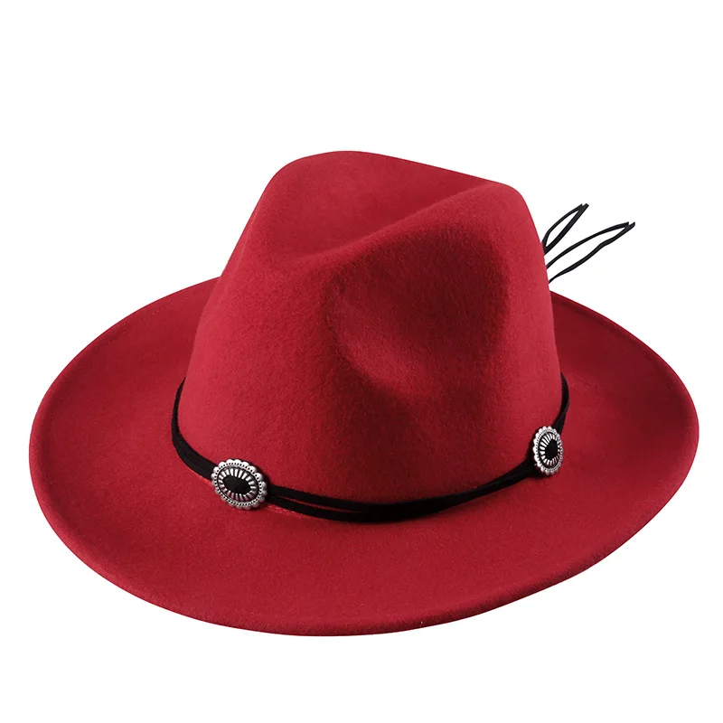 new flat top fedora hat traditional handmade men fedora hats wide brim western style factory wholesale