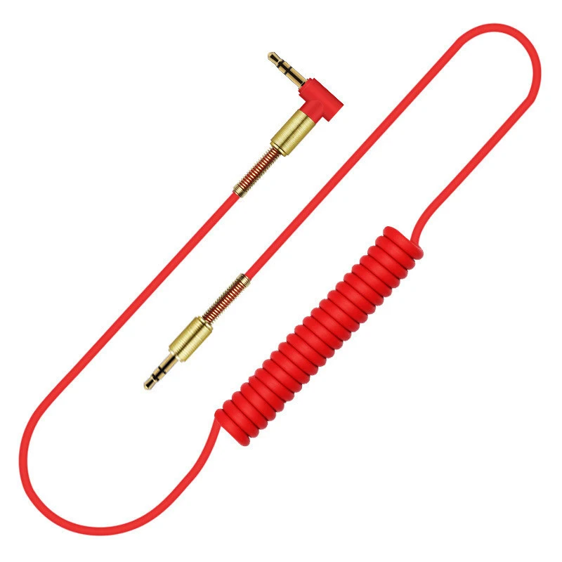 
Spring Earphone Code 3.5mm Jack Male to Male Audio Cable Aux Cable for Car LG Samsung Galaxy 