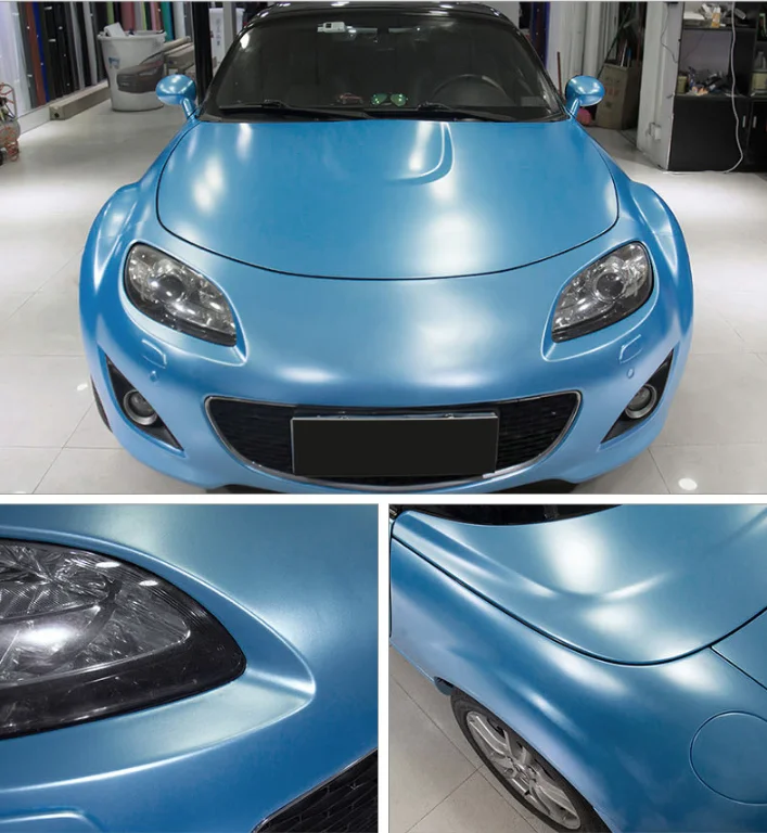 Chrome  Blue Vinyl Car Body Color Change Decoration Film Wrap Sticker Car Wrapping film