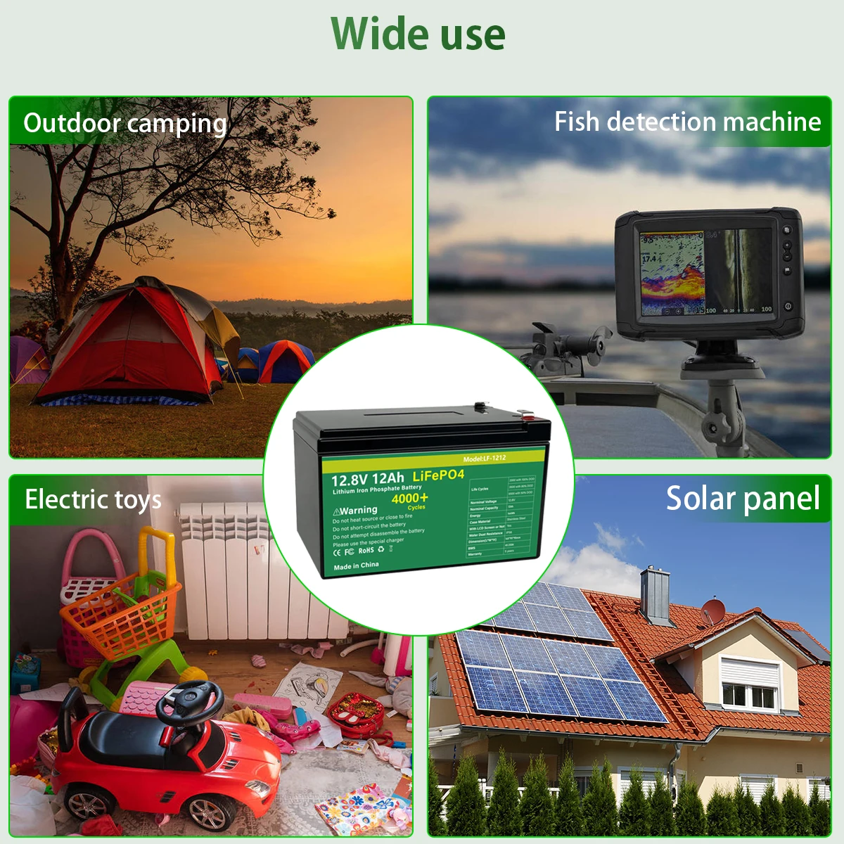 Deep Cycles Lead Acid Replacement 12V 12Ah 12000mAh Akku Lifepo4 Phosphate Battery Lithium-akku Pack Battery Lithium Ion Battery